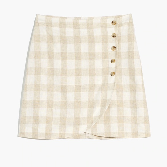 Madewell Linen-Blend Tulip-Hem Mini Skirt: Undyed Edition - Picture 3 of 9